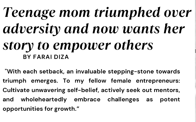 Teenage mom triumphed over adversity and now wants her story to empower others